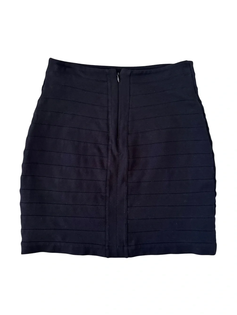 Express Black Bandage Bodycon Pencil Skirt Size 4 Stretch - Picture 3 of 5